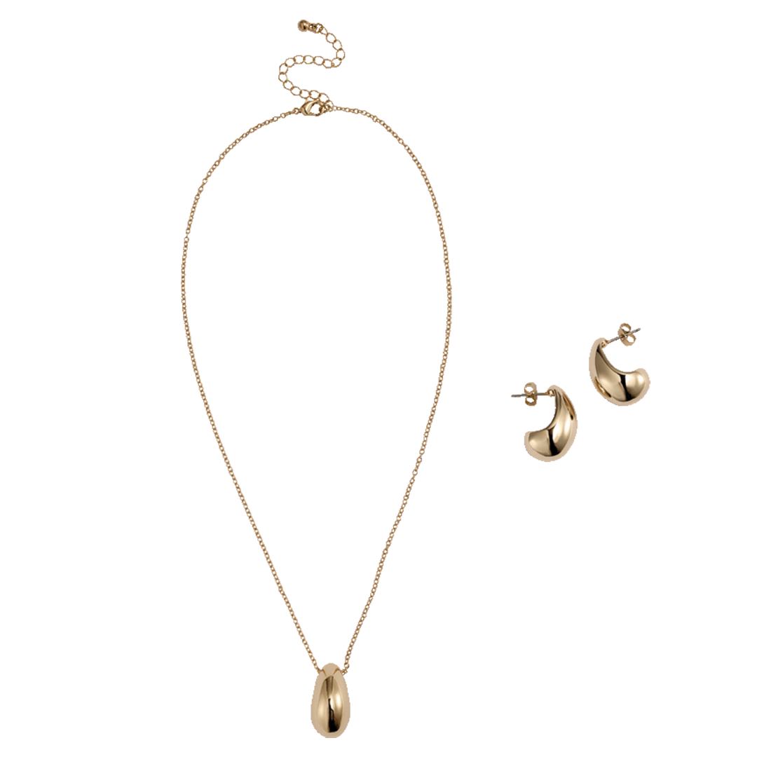 Set de Aretes y Collar Giordani Gold